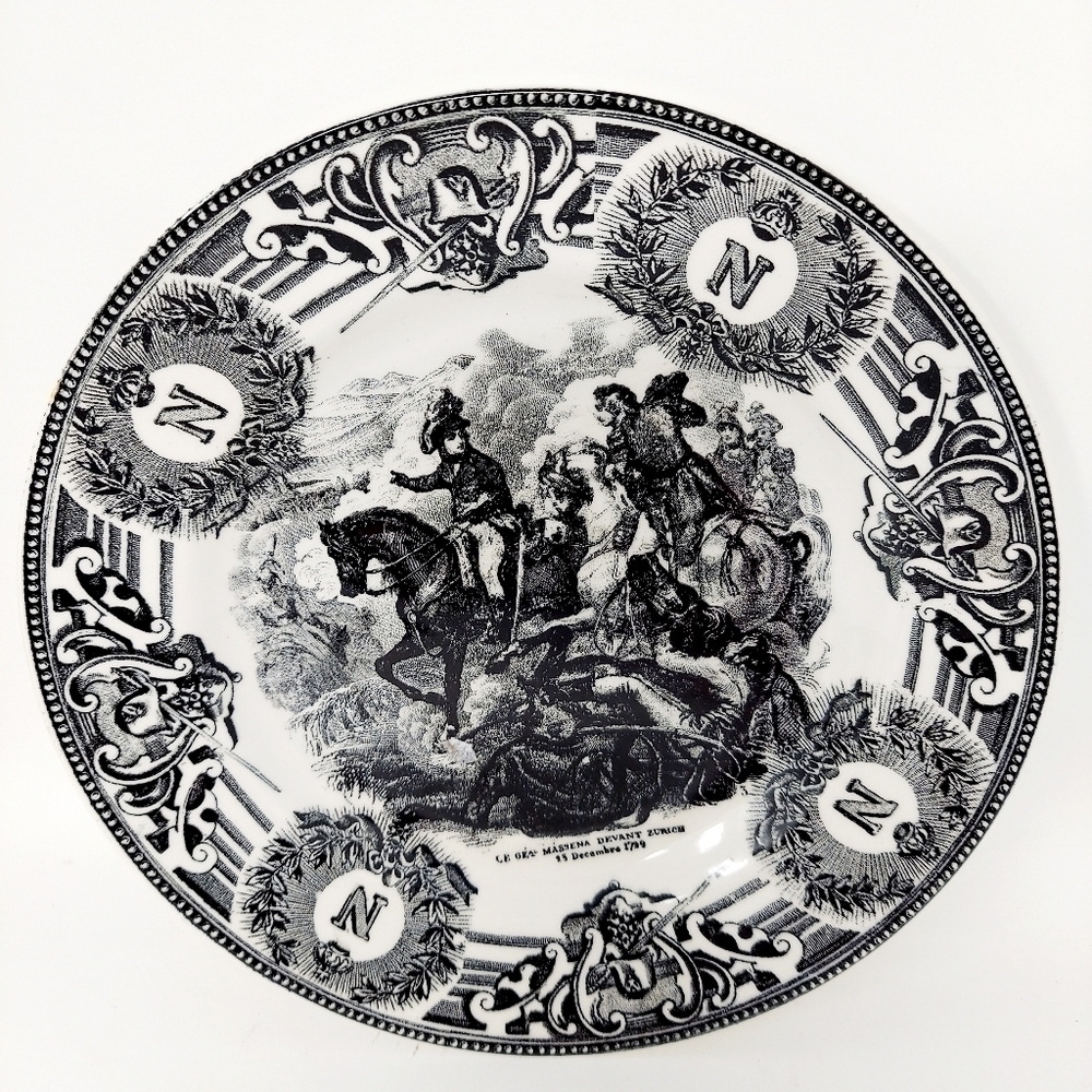 Plate Boch Louviere Belgium Scene Military Napoleon Massena Front Zurich